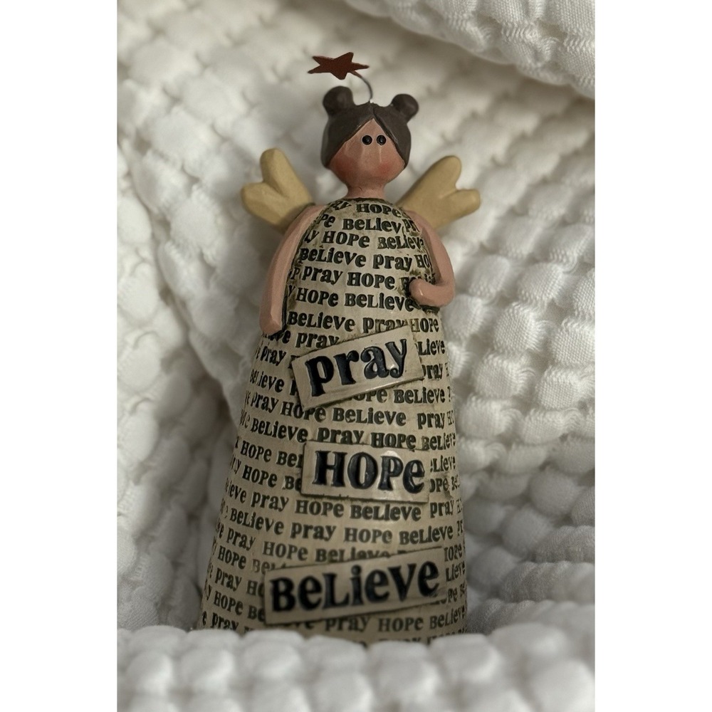 Angel "Believe Hope Pray C Figurine 4.25 Inches Tall